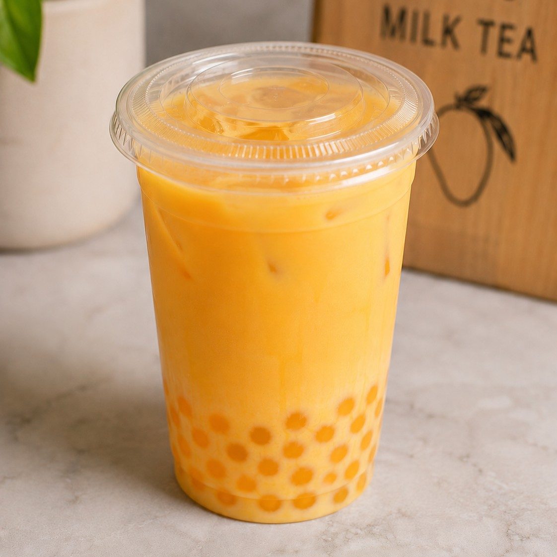 Mango Milk Tea.