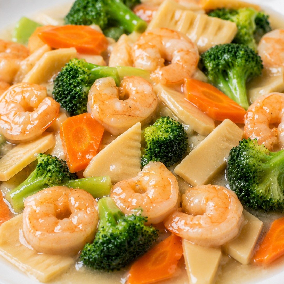 Shrimp with Fresh Broccoli.