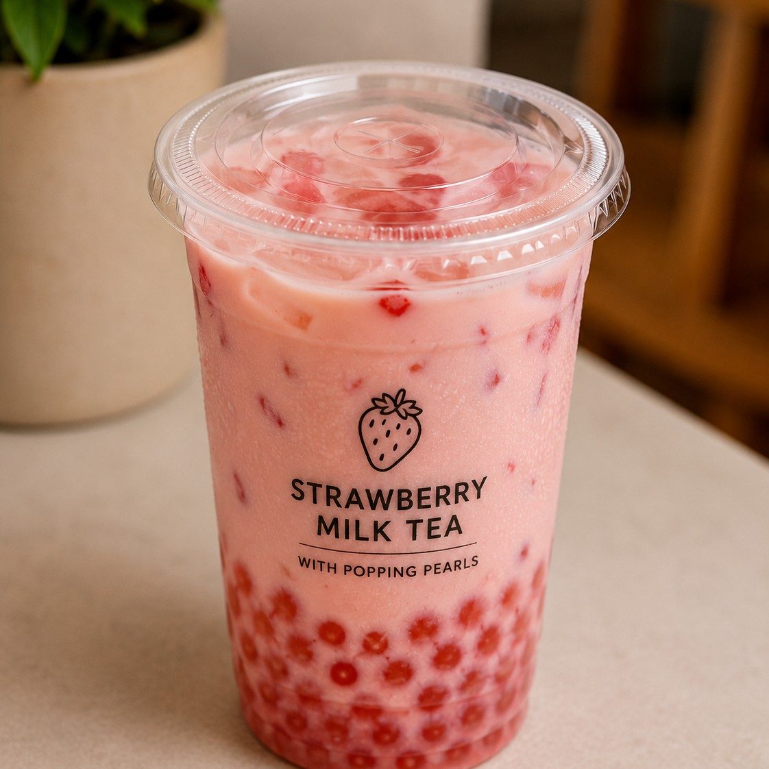 Strawberry Milk Tea.