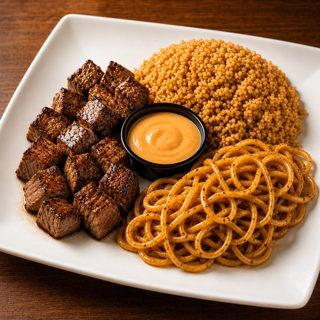 Kids Hibachi Steak with Noodles.